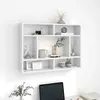 vidaXL Étagère murale Blanc 75x16x55 cm Bois d’ingénierie