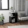 vidaXL Vidaxl Table D'appoint Noir 36x30x56 Cm Bois D’Ingénierie