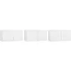 vidaXL Meubles TV suspendus 3 pcs Blanc 60x30x30 cm