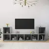 vidaXL Meubles TV 4 pcs Gris béton 72x35x36,5 cm Aggloméré