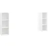 vidaXL Meubles TV 2 pcs Blanc 107x35x37 cm Bois d'ingénierie
