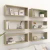 vidaXL Étagères murales cube 6 pcs Chêne sonoma Bois d’ingénierie 807144