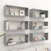 vidaXL Vidaxl Étagères Murales Cube 6 Pcs Gris Béton Bois D'ingénierie