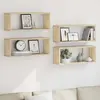 vidaXL Vidaxl Étagères Murales Cube 4 Pcs Chêne Sonoma Bois D’Ingénierie