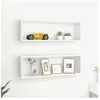vidaXL Étagères cube murales 2pcs Blanc 80x15x26,5cm bois d'ingénierie