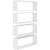 vidaXL Étagères murales cube 4 pcs Blanc 60x15x23 cm Bois d’ingénierie