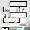 vidaXL Étagères cube murales 4 pcs noir 100x15x30 cm bois d'ingénierie