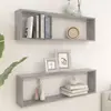 Vidaxl - tagères cube murales 2 pcs Gris béton 100x15x30 cm Aggloméré