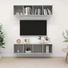 vidaXL Meubles TV muraux 2 pcs Gris béton Bois d'ingénierie
