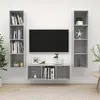 vidaXL Ensemble TV Gris béton