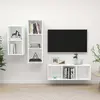 vidaXL Ensemble de meuble TV 3 pcs Blanc Bois d'ingénierie