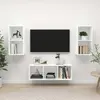 vidaXL Ensemble de meuble TV 3 pcs Blanc Bois d'ingénierie