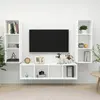 vidaXL Ensemble de meuble TV 3 pcs Blanc Bois d'ingénierie
