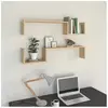 vidaXL Étagères murales 2 pcs Chêne sonoma 100x15x20 cm Aggloméré