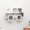 vidaXL Étagère murale forme d'auto Blanc 82x15x51 cm Bois d’ingénierie