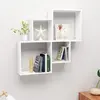 vidaXL Étagère murale cube Blanc 80x15x78,5 cm Bois d’ingénierie 807259