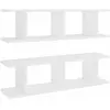 Vidaxl - tagères murales 2 pcs Blanc 75x18x20 cm bois d'ingénierie Blanc