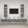vidaXL Meubles TV muraux 4 pcs Gris béton Bois d'ingénierie