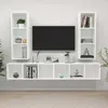 vidaXL Meubles TV muraux 4 pcs Blanc Bois d'ingénierie
