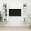 vidaXL Meubles TV muraux 2 pcs Blanc Aggloméré