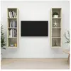 vidaXL Meubles TV muraux 2 pcs Chêne sonoma Bois d'ingénierie 3079865