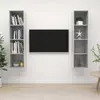 vidaXL Meubles TV muraux 2 pcs Gris béton Bois d'ingénierie
