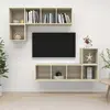 vidaXL Vidaxl Ensemble De Meubles Tv 4 Pcs Chêne Sonoma Bois D'ingénierie