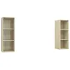 vidaXL Meubles TV muraux 2 pcs Chêne sonoma Aggloméré