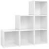 vidaXL Vidaxl Ensemble De Meubles Tv 3 Pcs Blanc Bois D'ingénierie