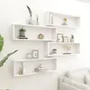 vidaXL Étagères cube murales 4 pcs Blanc 100x15x30cm bois d'ingénierie