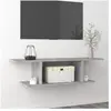 vidaXL Meuble TV mural Gris béton 103x30x26,5 cm
