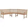 vidaXL Banc d'angle de jardin 185x185x90 cm bois de teck solide