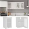 Armoire en verre suspendue Blanc 40x31x60 cm Bois d'ingénierie Vidaxl