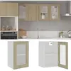 Vidaxl armoire en verre suspendue chêne sonoma bois d'ingénierie 802508