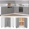 vidaXL Armoire de plancher d'angle gris béton 75,5x75,5x81,5 cm bois