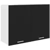 Vidaxl armoire suspendue noir 80x31x60 cm bois d’ingénierie 801277