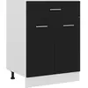 vidaXL Armoire de plancher à tiroir Noir 60x46x81,5 cm Bois ingénierie