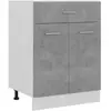 Vidaxl - Armoire de plancher à tiroir Gris béton Bois d'ingénierie