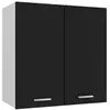 Vidaxl armoire suspendue noir 60x31x60 cm bois d'ingénierie 801269
