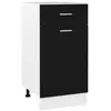 vidaXL Armoire de plancher à tiroir Noir 40x46x81,5 cm Bois ingénierie
