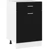 Armoire de plancher à tiroir Noir 50x46x81,5 cm Bois ingénierie Vidaxl