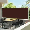 vidaXL Auvent latéral rétractable de patio 600x160 cm marron