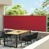 vidaXL Tuinscherm uittrekbaar 140x600 cm rood