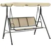 vidaXL Balancelle de jardin avec baldaquin Anthracite et sable