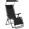 vidaXL Chaise pliable de terrasse Textilène Noir