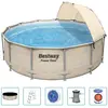 Ensemble de piscine avec auvent Power Steel 396x107 cm - Bestway