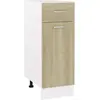 vidaXL Armoire de plancher tiroir Chêne sonoma 30x46x81,5 cm Aggloméré