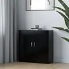 Vidaxl - Bibliothèque Noir 82,5x30,5x80 cm Bois d'ingénierie Noir