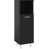 vidaXL Armoire de salle de bain Noir 30x30x95 cm Aggloméré