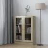 vidaXL Armoire à vitrine Chêne sonoma 82,5x30,5x115 cm Aggloméré